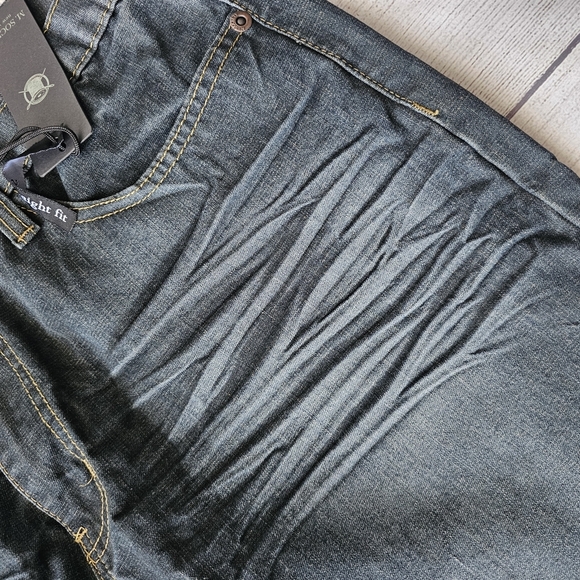 Men's Dark Indigo Denim Jeans 40x34 Tall Length - Picture 7 of 16